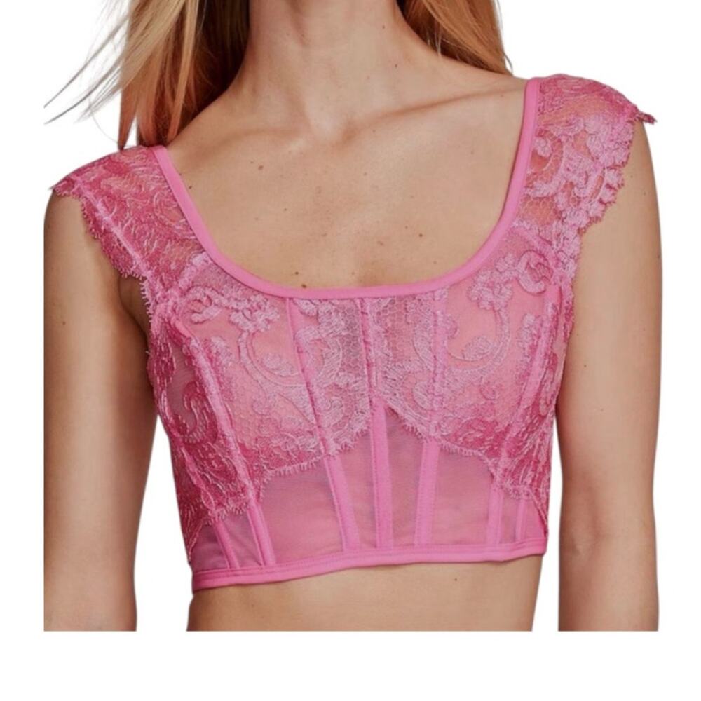 Victoria's Secret Dream Angels small Boho cap sleeve corset BC 3185